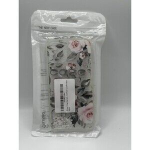 iPhone 12 6.1" Floral Clear Case Pink Rose Slim Shockproof Cover